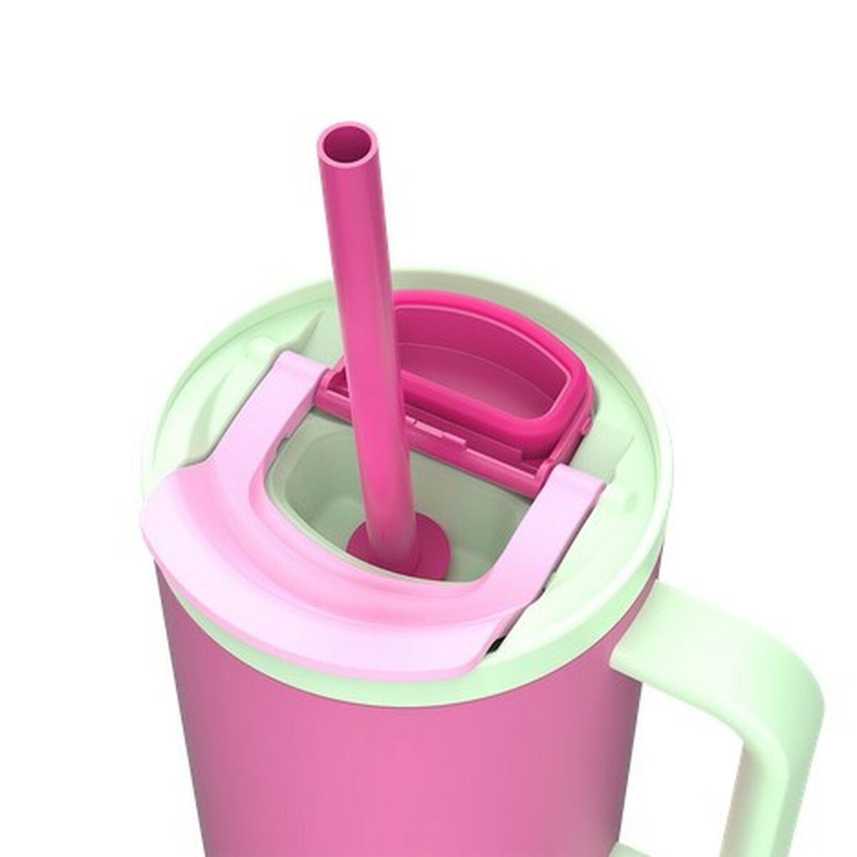 Thermal Cup with Lid Kambukka 11-08004 Green Pink Stainless steel 950 ml, view 5