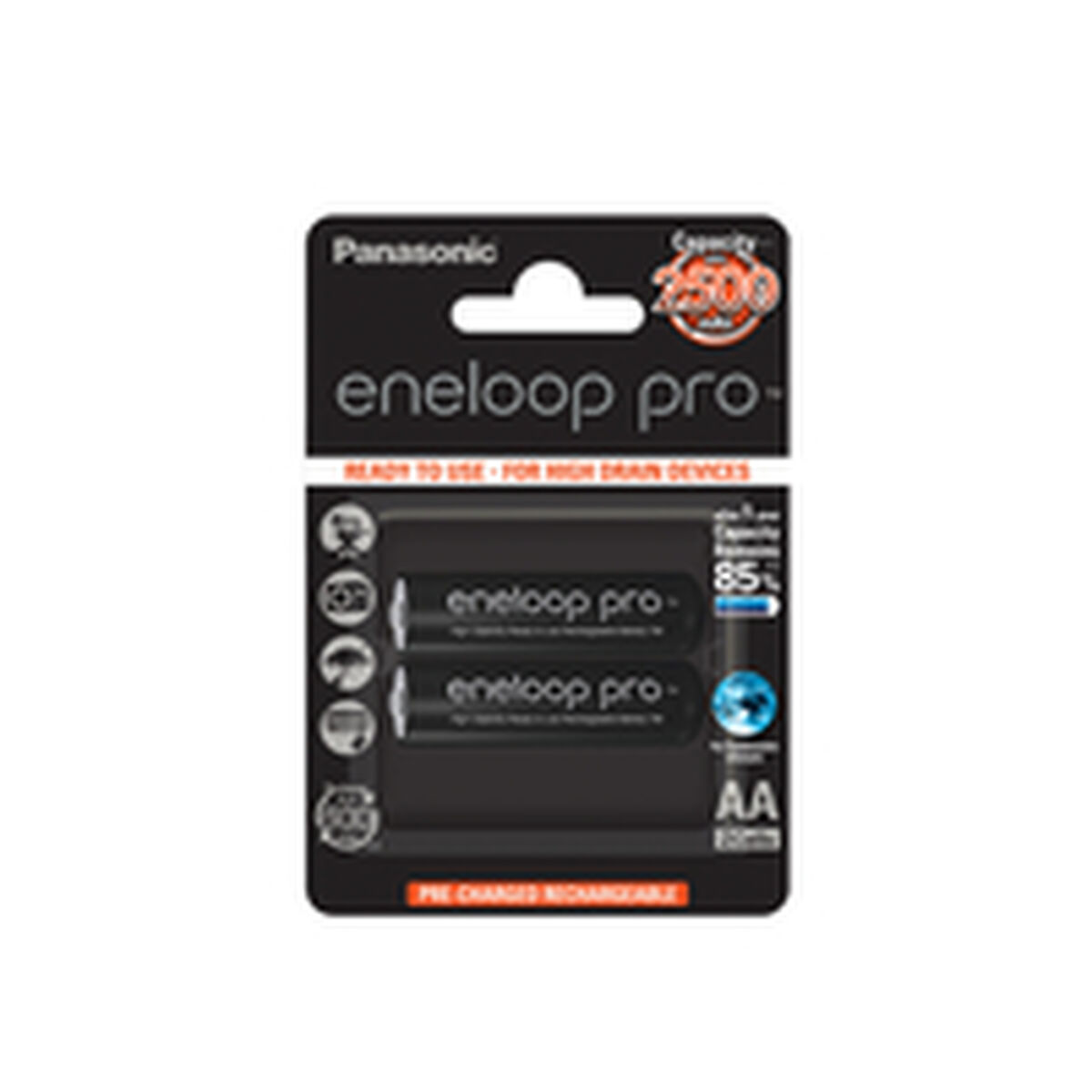 Image secondaire de Piles Rechargeables Panasonic BK-3HCDE/2CP 2500 mAh 1,2 V