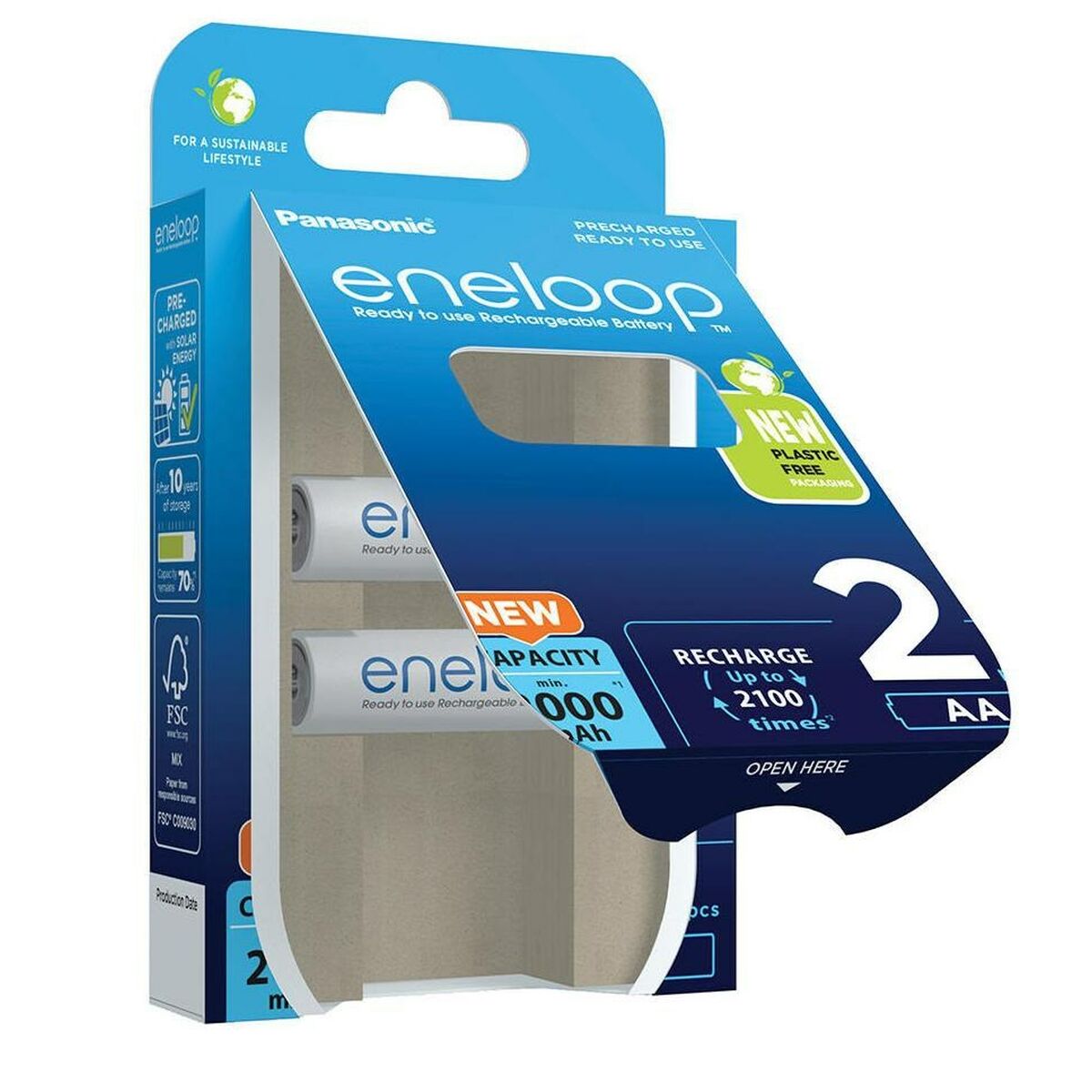 Rechargeable Batteries Panasonic BK-3MCDE/2CP
