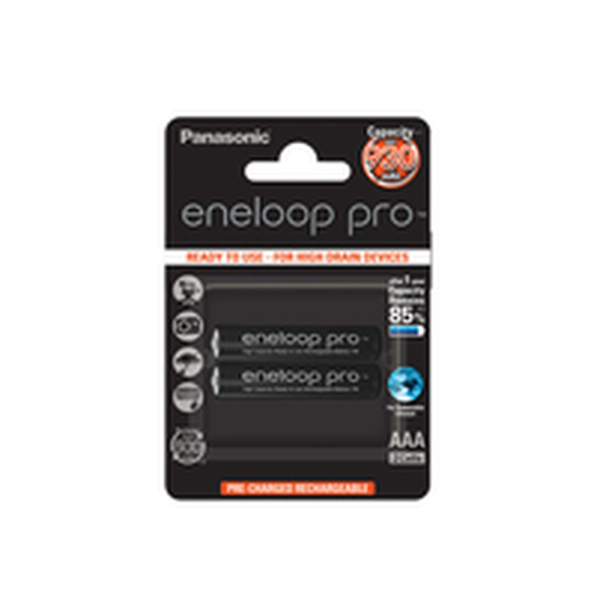 Image secondaire de Piles Rechargeables Panasonic BK-4HCDE/2CP 1,2 V AAA