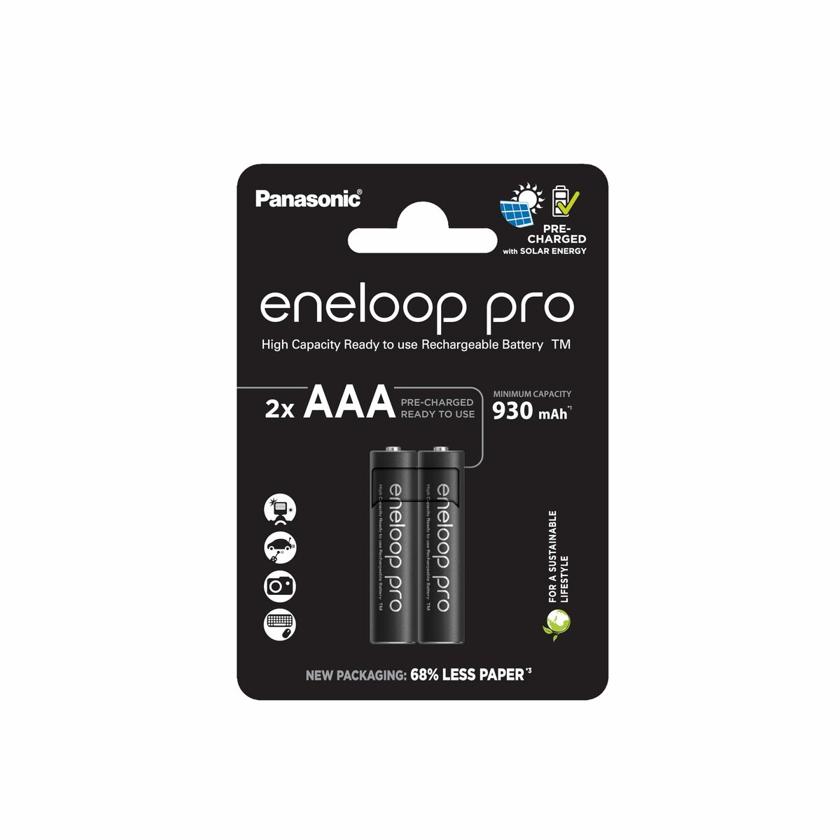 Rechargeable Batteries Panasonic BK-4HCDE/2CP 1,2 V AAA