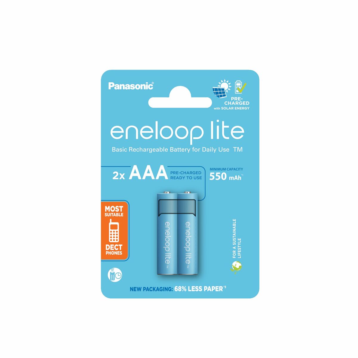 Rechargeable Batteries Panasonic BK-4LCCE/2CP (2 Units)