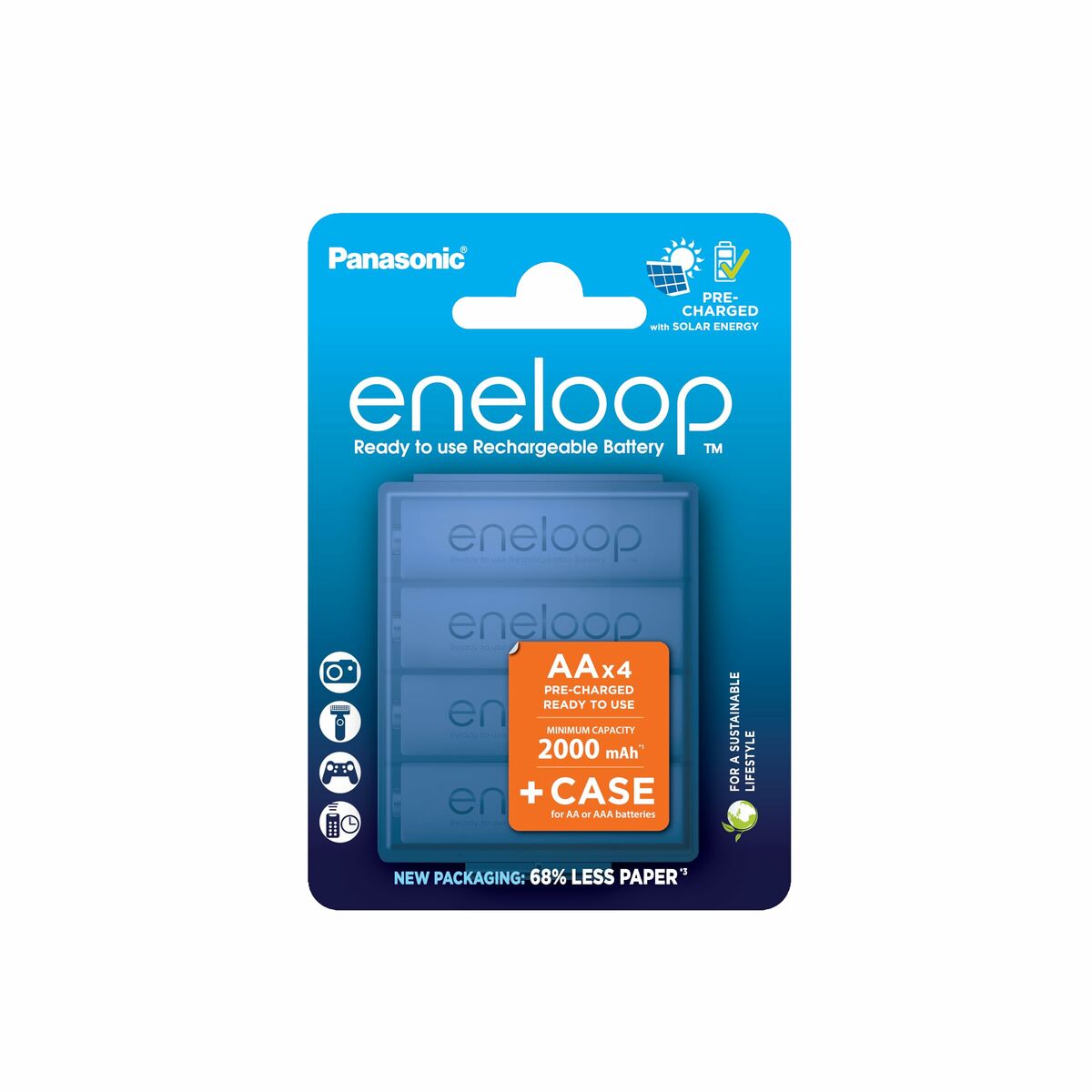 Image secondaire de Piles Rechargeables Panasonic BK-3MCDE/4CP+CASE