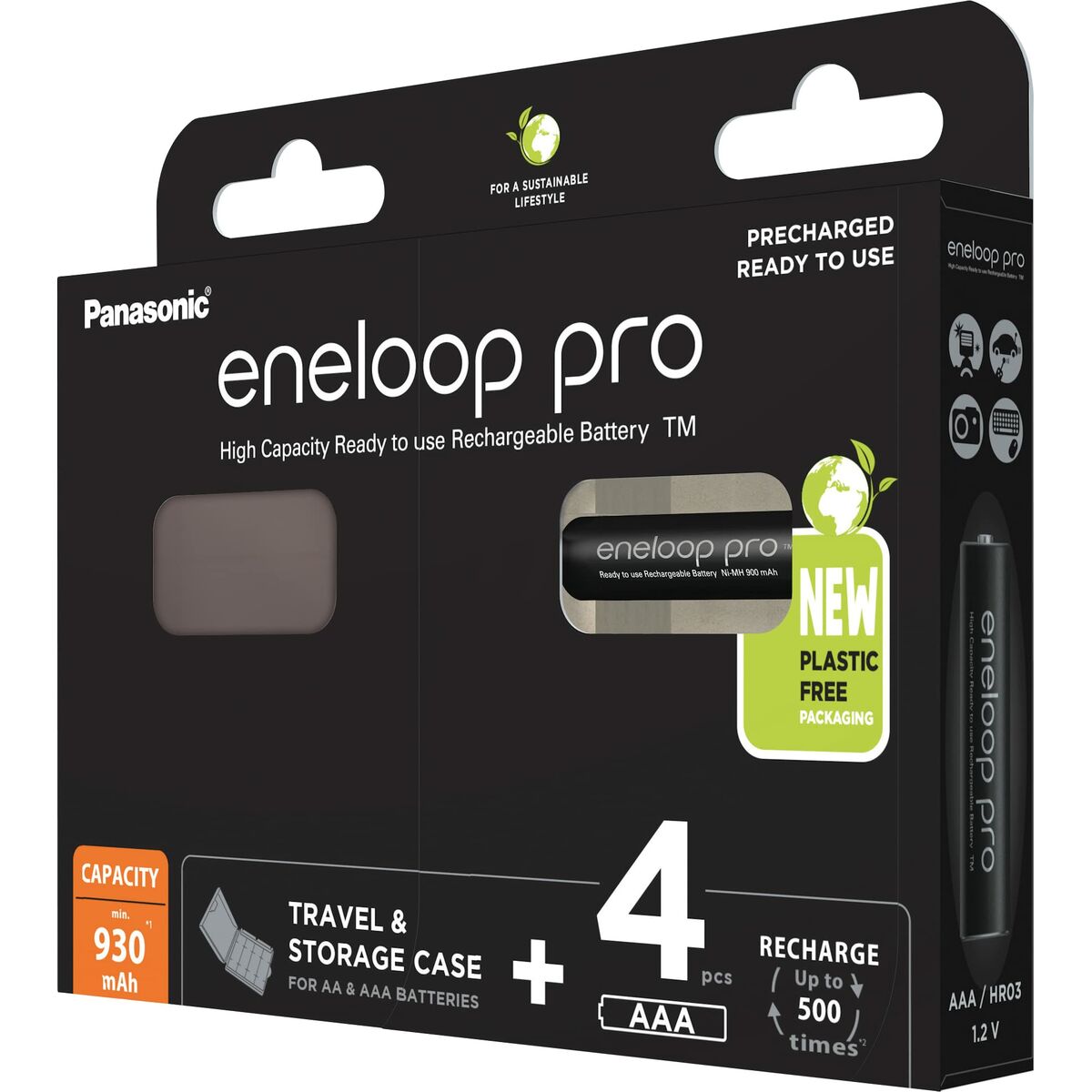 Rechargeable Batteries Panasonic BK-4HCDE/4CP+CASE