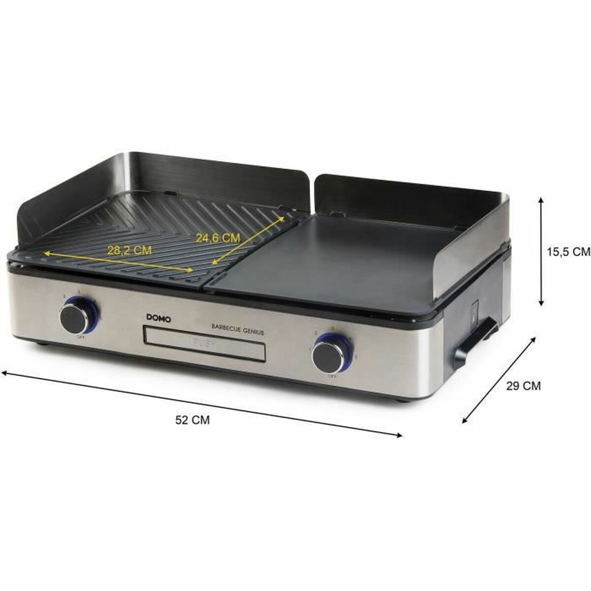 Grill DOMO Zwart 2200 W