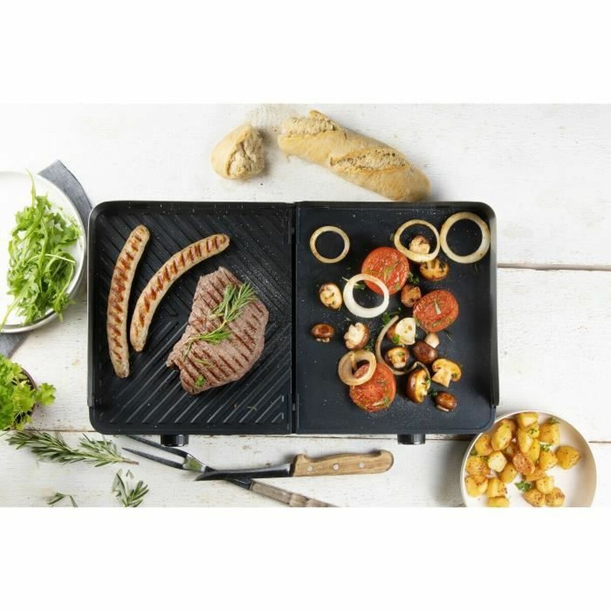 Grill DOMO Zwart 2200 W