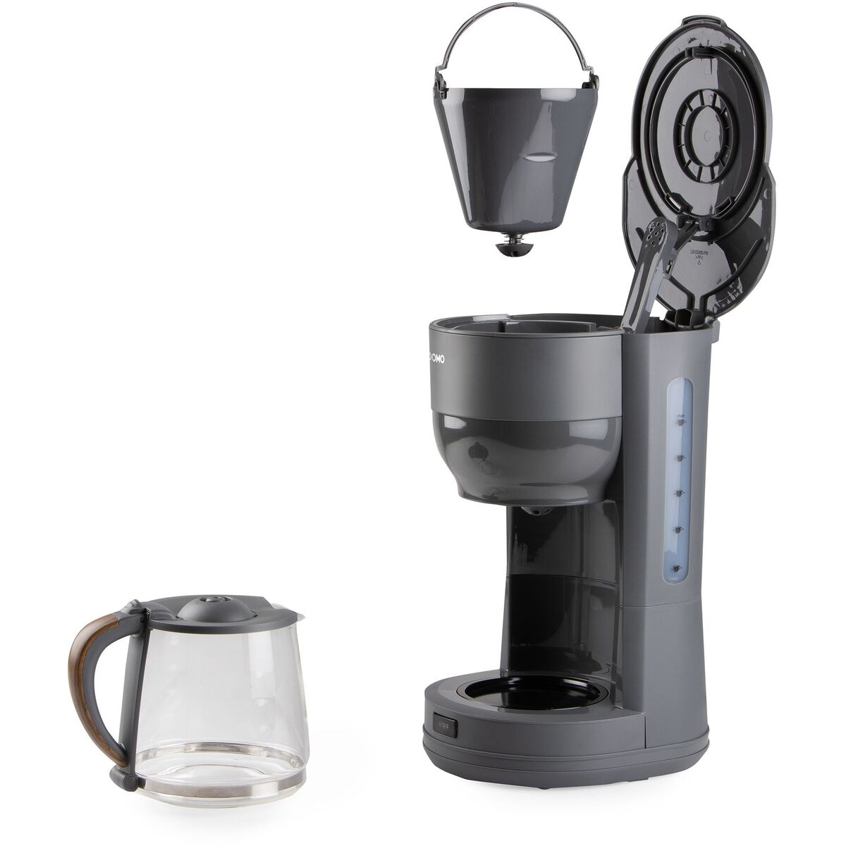 Drip Koffiemachine DOMO DO754K Grijs 900 W 10 Koppar 1,25 L