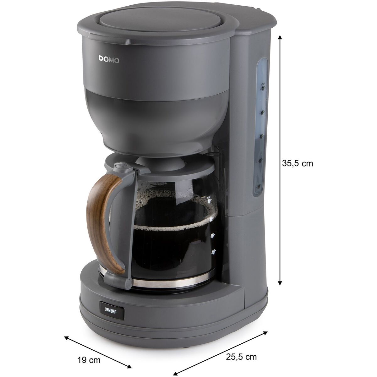 Drip Koffiemachine DOMO DO754K Grijs 900 W 10 Koppar 1,25 L