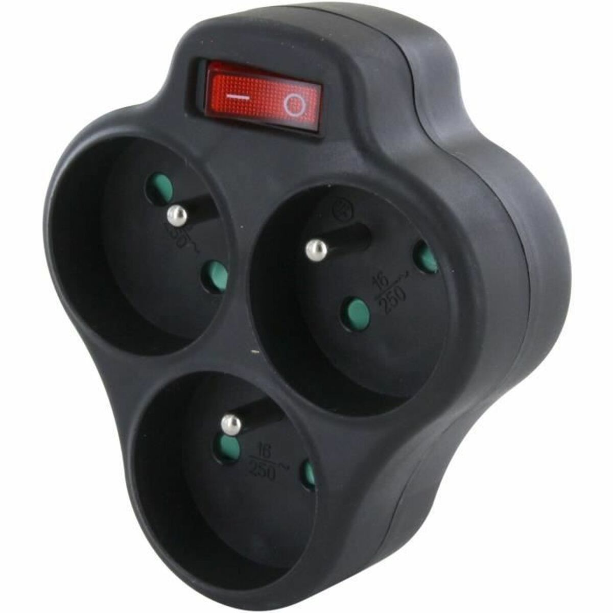 Afbeeldingen van 3-socket plugboard with power switch Chacon Dominó 3x16A