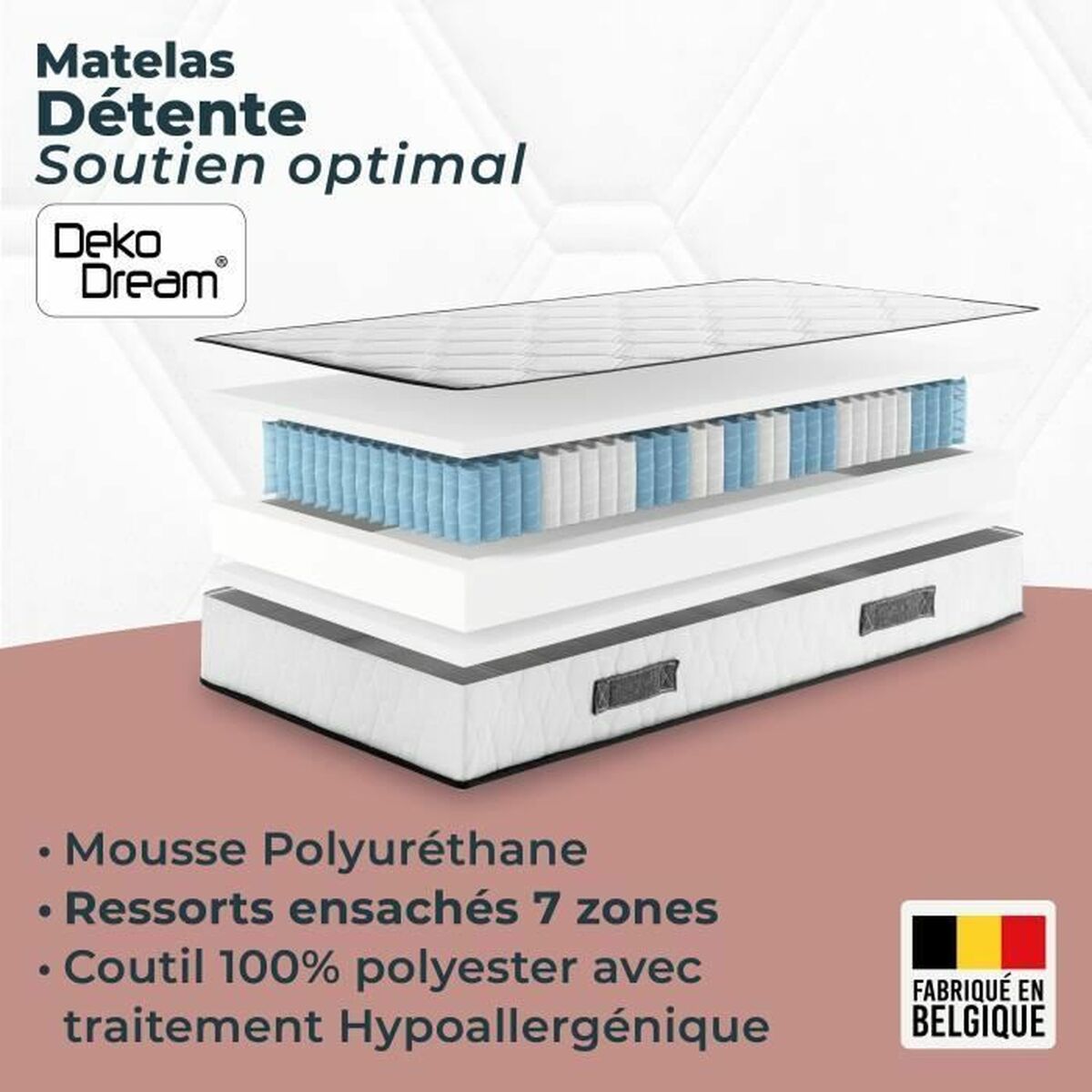 Visco-elastische matras Somnis Beeding 90 x 190 cm