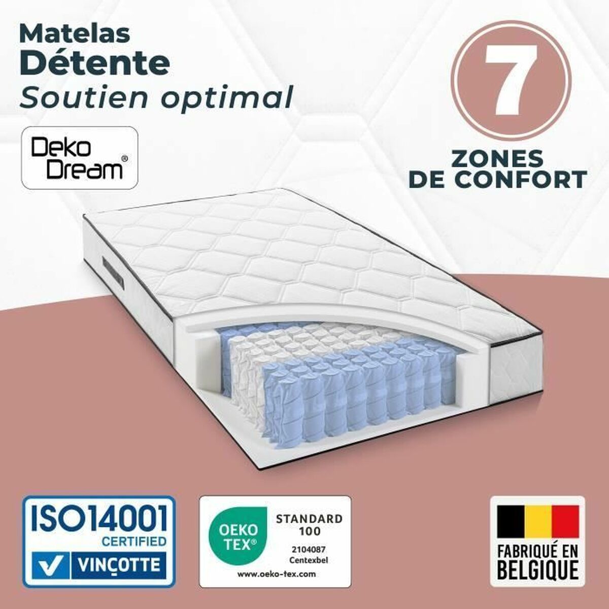 Visco-elastische matras Somnis Beeding 90 x 200 cm