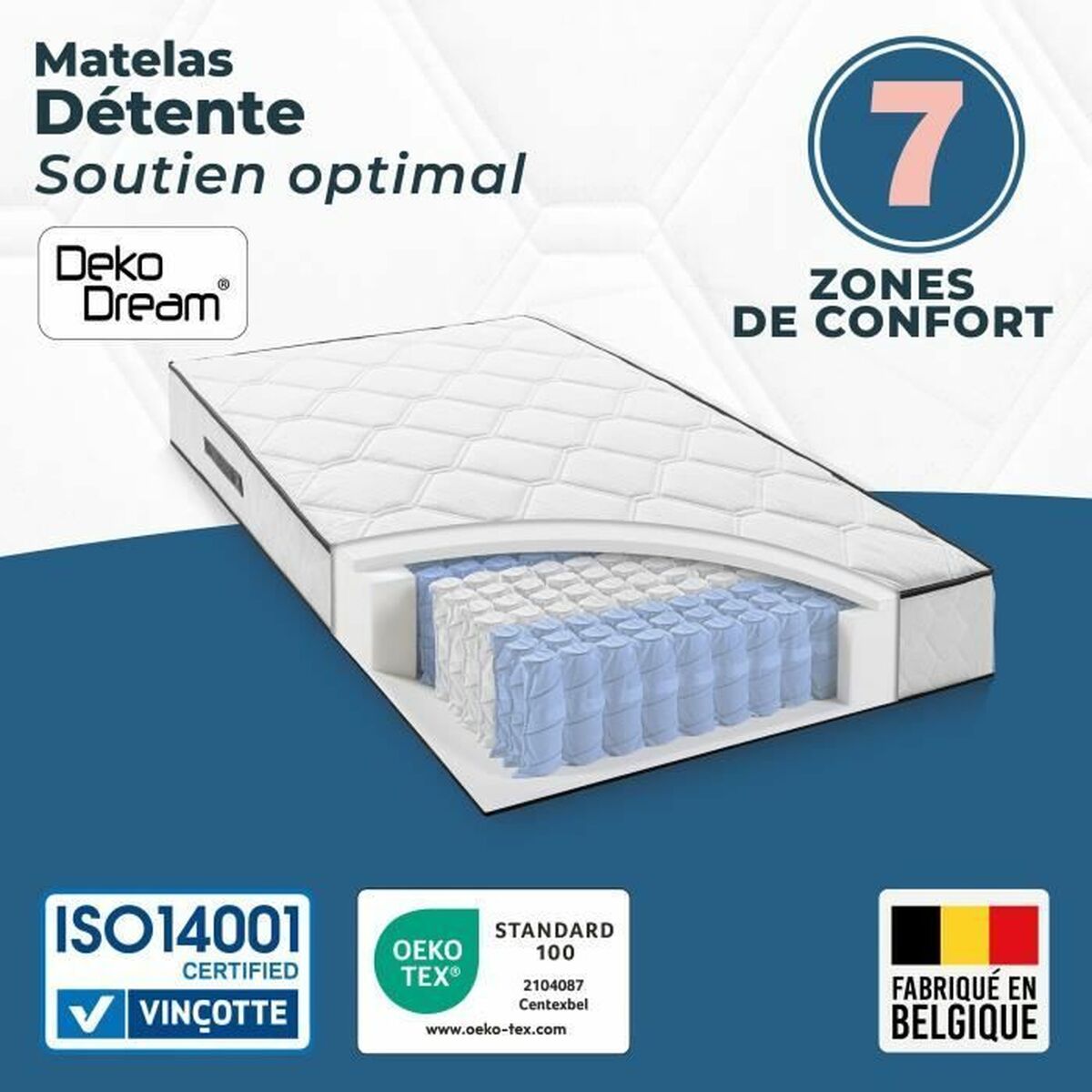 Visco-elastische matras Somnis Beeding 90 x 200 cm 30 x 30 x 100 cm 32 x 32 x 90 cm