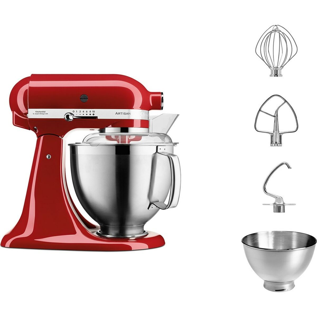 Robot culinaire KitchenAid 5KSM185PSEER Rouge 300 W 4,8 L