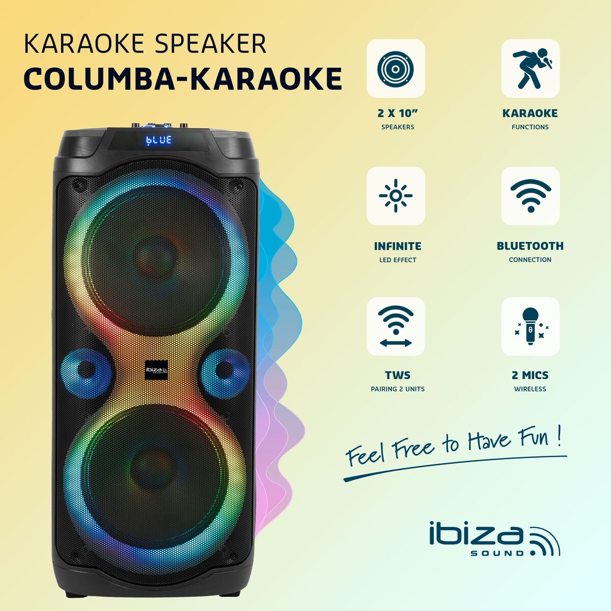 Picture of Speakers Ibiza COLUMBA KARAOKE Black