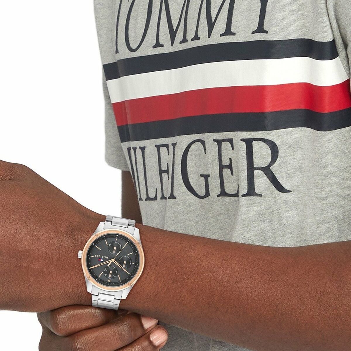 Zegarek Męski Tommy Hilfiger 1710541 Srebrzysty (Ø 43 mm)