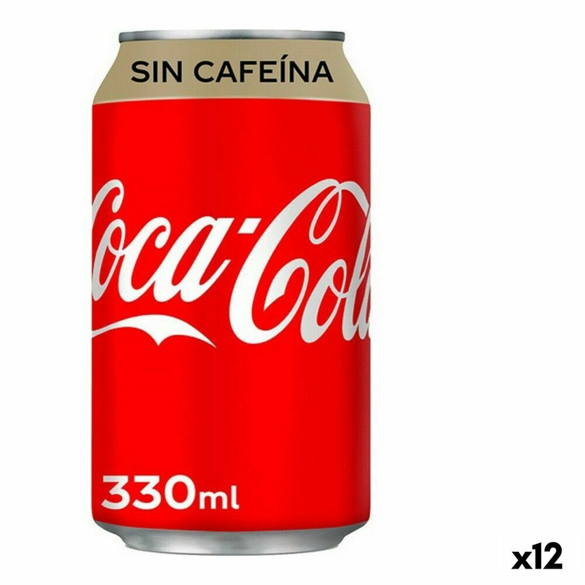 Boisson rafraîchissante Coca-Cola 33 cl Sans caféine (Pack 12 uds)