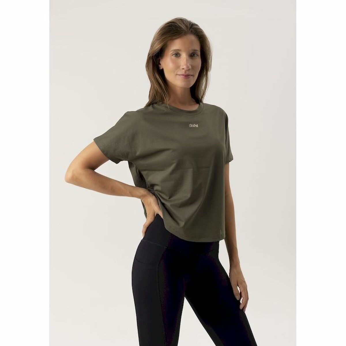 Image secondaire de T-shirt à manches courtes femme Ditchil Aria Olive