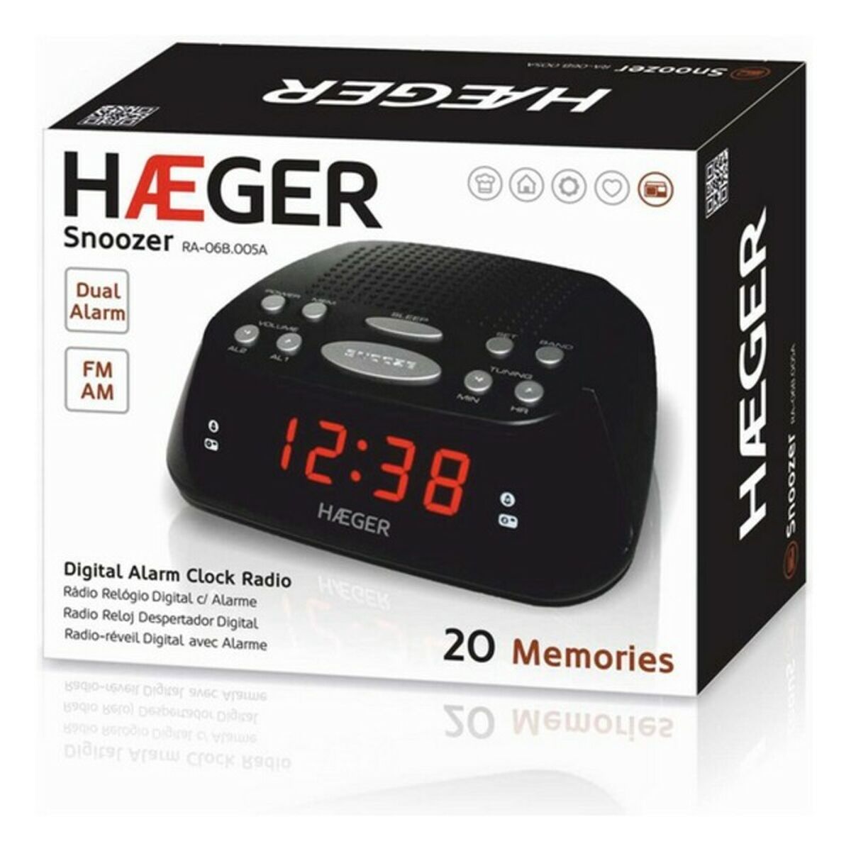 Afbeeldingen van Clock-Radio Haeger RA-06B.005B Black