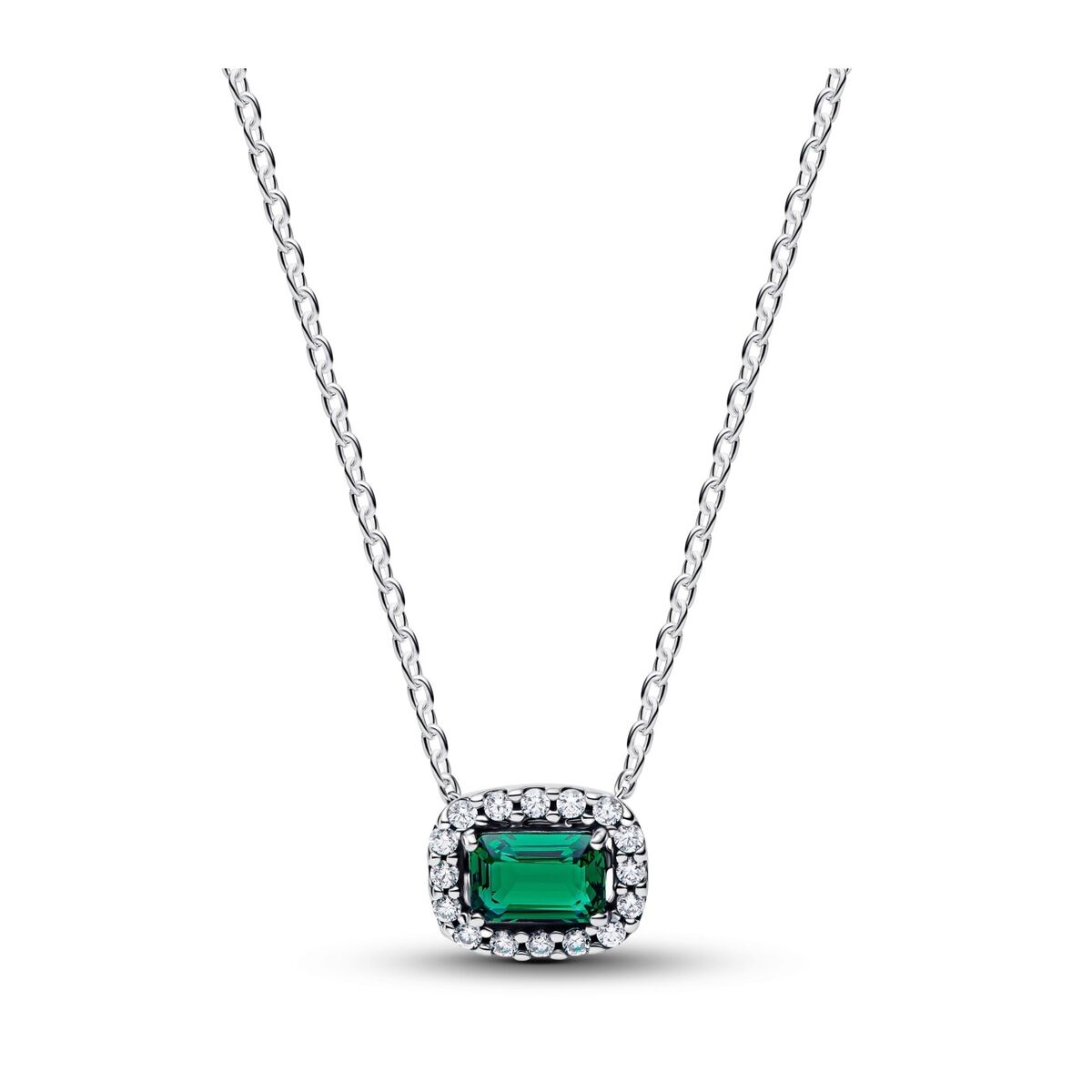 Ketting Dames Pandora 394503C01-45 Zilverkleurig Groen