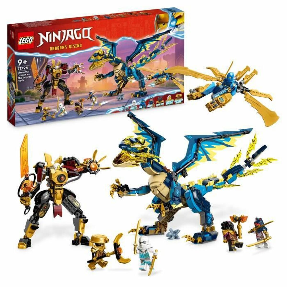 Byggeområde Lego Ninjago 71796 Den grundlæggende drage mod kejserindens robot Multifarvet