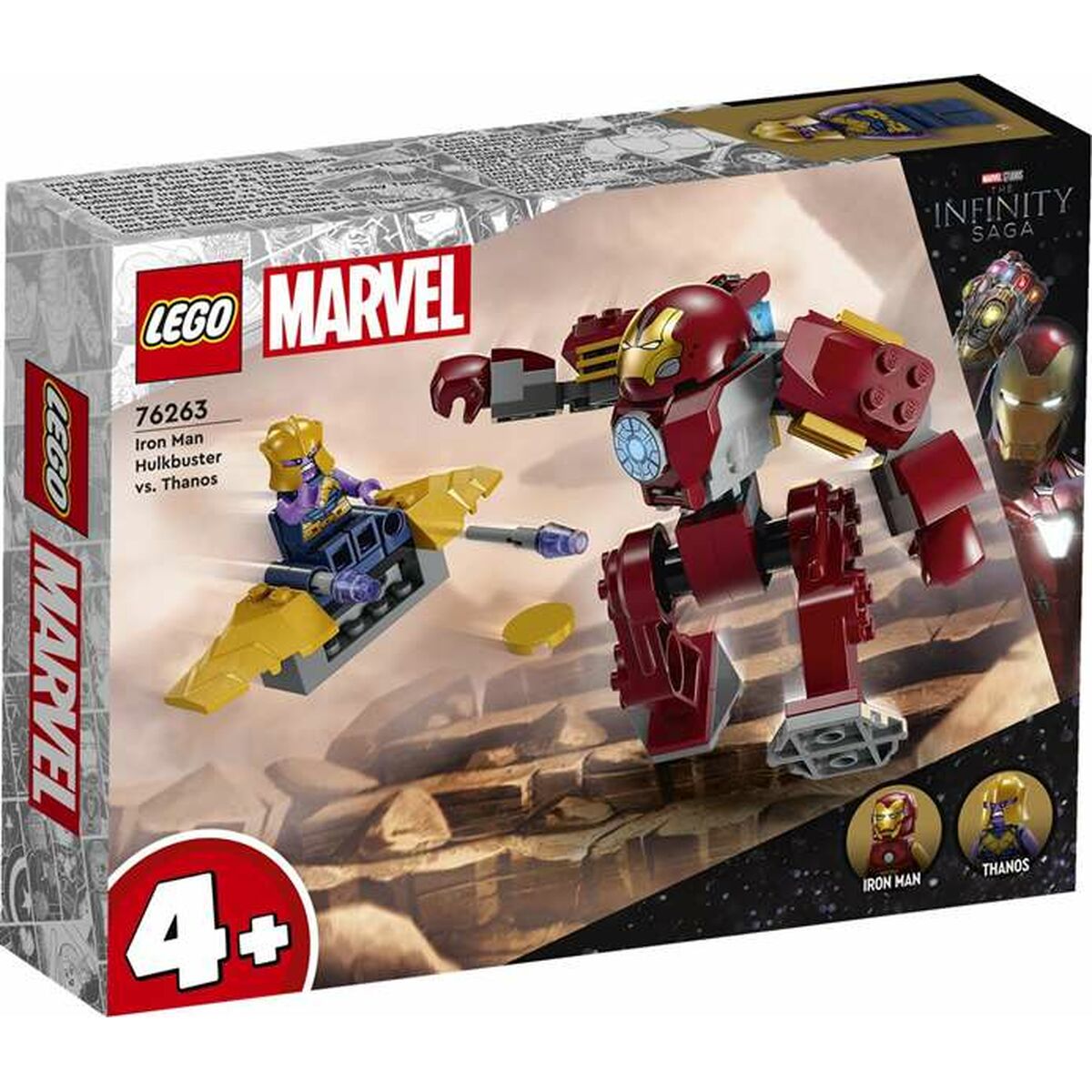 Set de construction Lego 	Super Heroes Hulkbuster de Iron Man vs. Thanos
