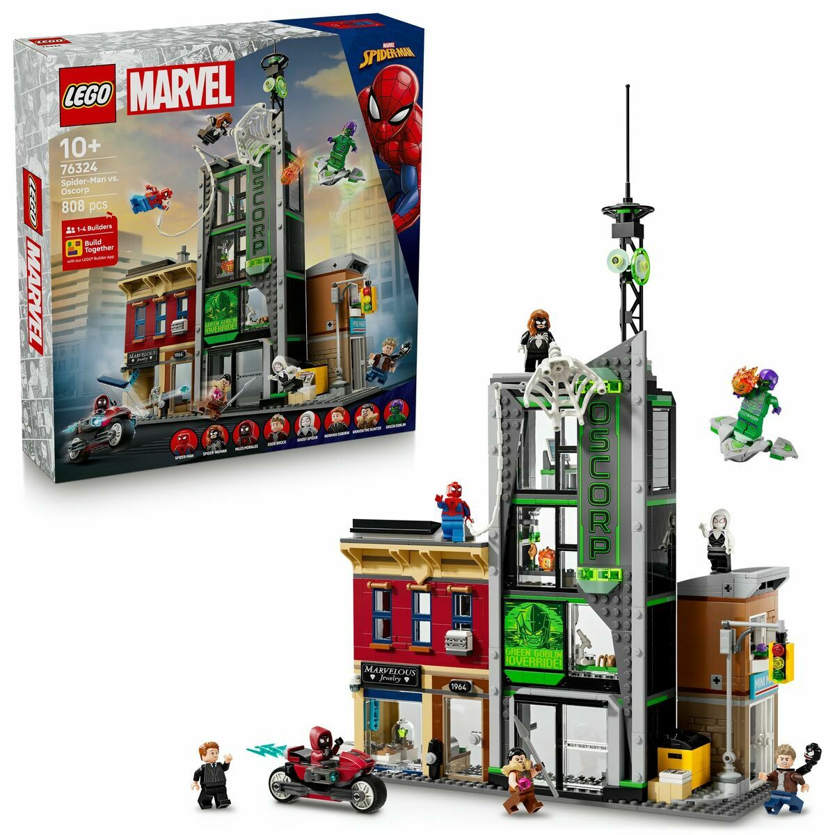 Alternativní obrázok produktu Construction set Lego 76324 Spider-Man VS Oscorp 808 Pieces