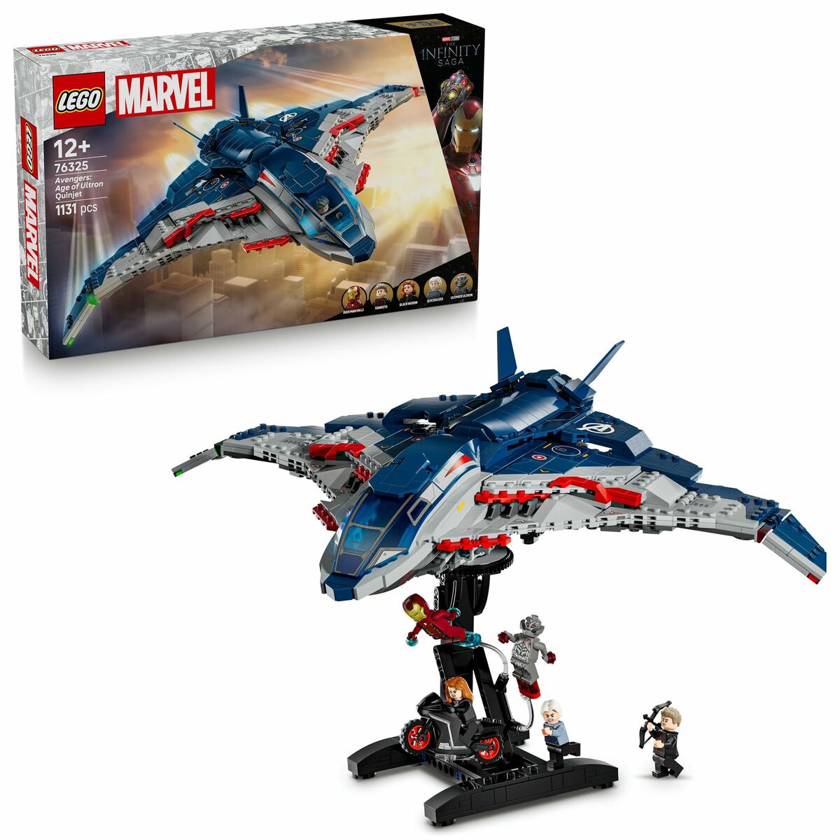 Alternativní obrázok produktu Construction set Lego 76325 Age of Ultron Quinjet 1131 Pieces