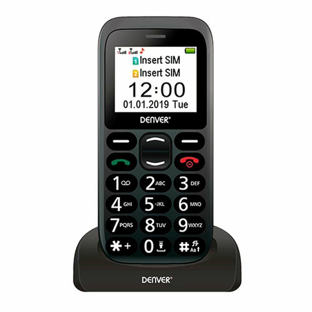 Mobile telephone for older adults Denver Electronics VELLDV-10105 Black 600 mAh 1,77