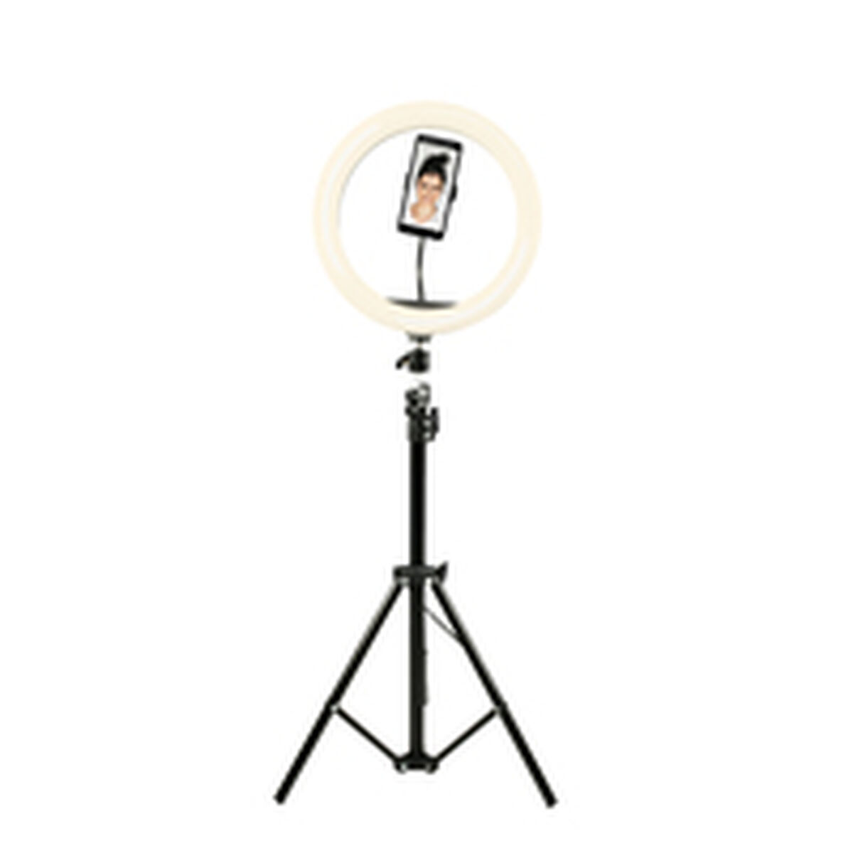 Selfie Ring Light Anneau de Lumière avec Triepied et Télécommande Denver Electronics RLT-1201