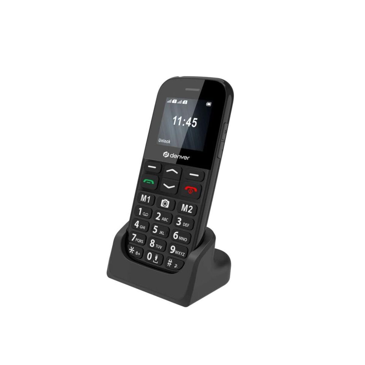 Bild von Mobile telephone for older adults Denver Electronics BAS-18800L Black 1,77"