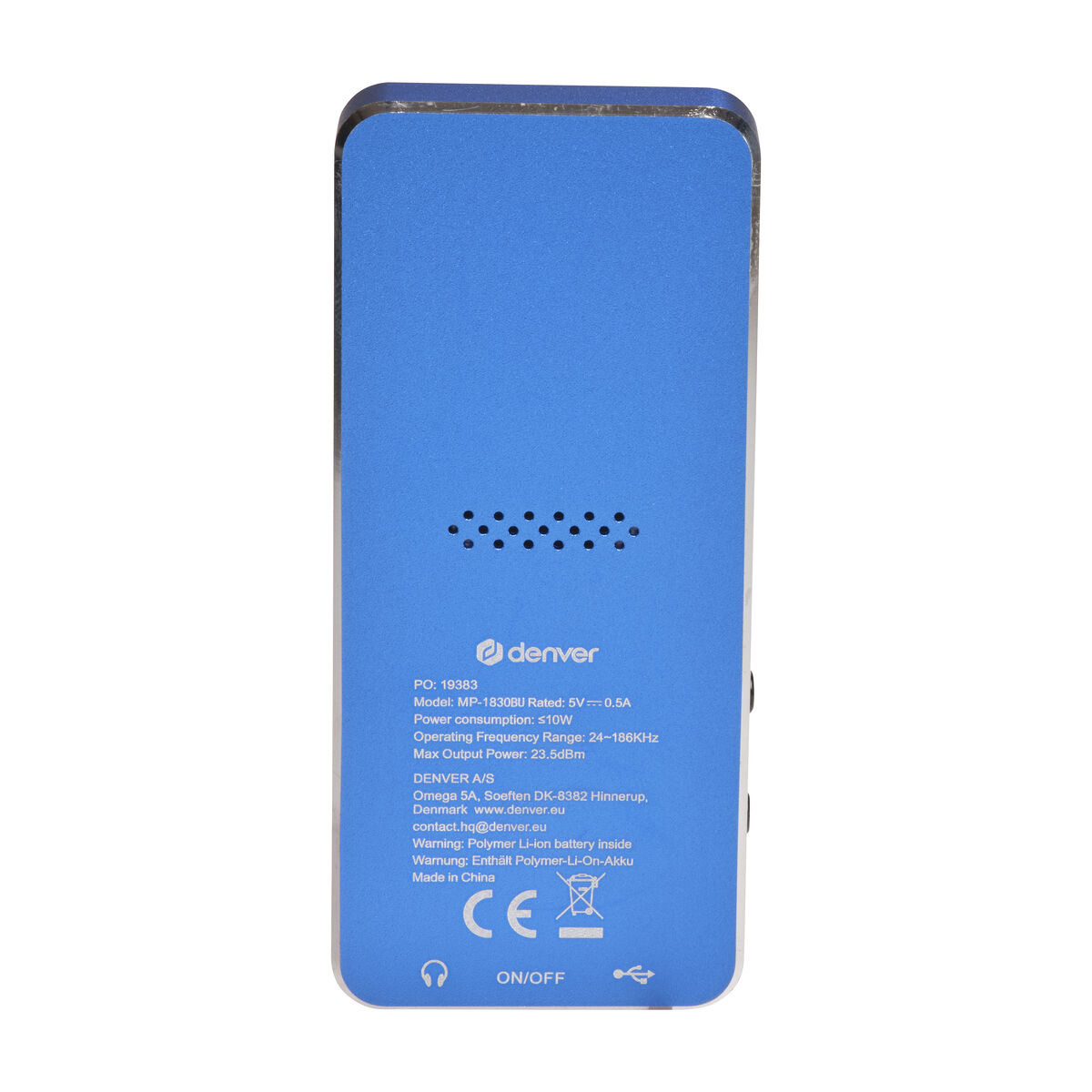 Picture of MP4 Player Denver Electronics MP-1830BU 1,8" Bluetooth Blue