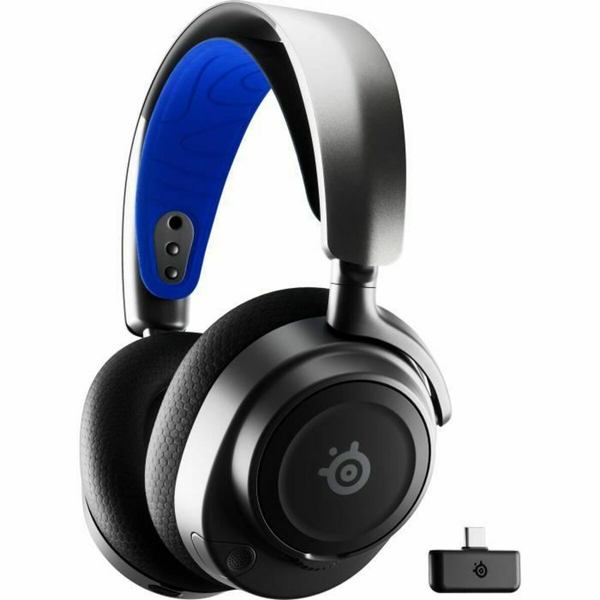 Gaming headset med mikrofon SteelSeries 61559 Blå Sort