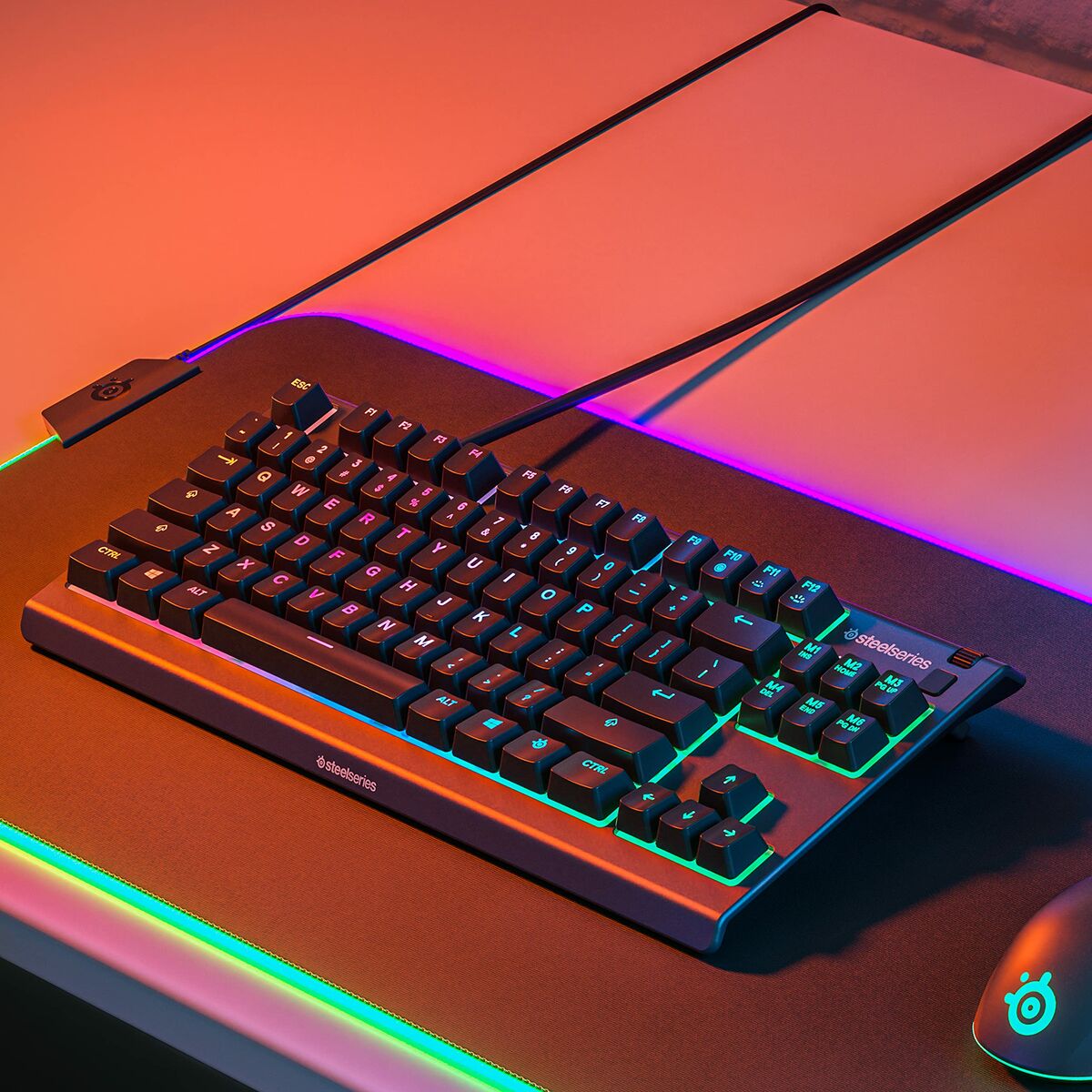 Afbeeldingen van Gaming Keyboard SteelSeries APEX 3 TKL Black Spanish Qwerty