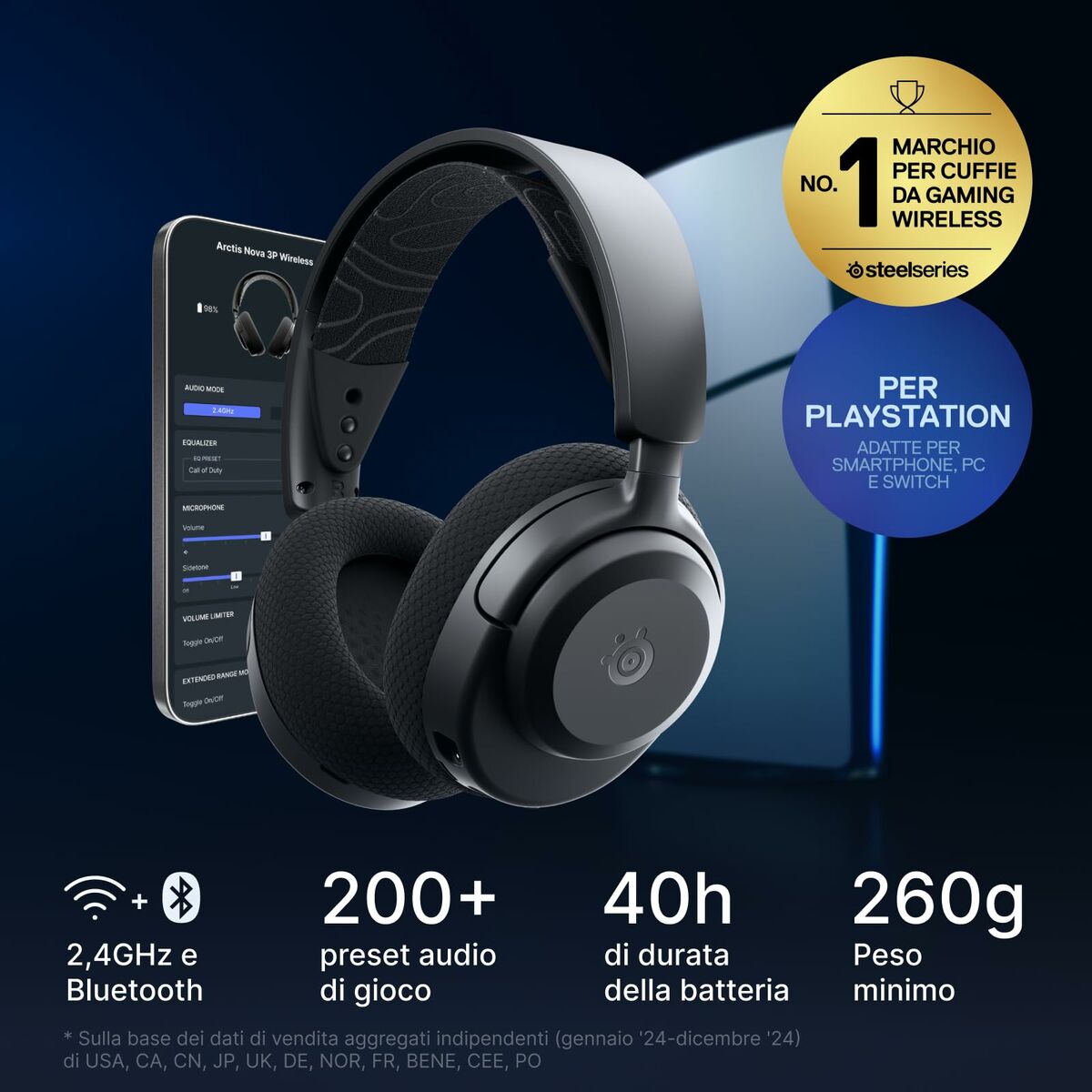 Picture of Headphones SteelSeries 61686 Black
