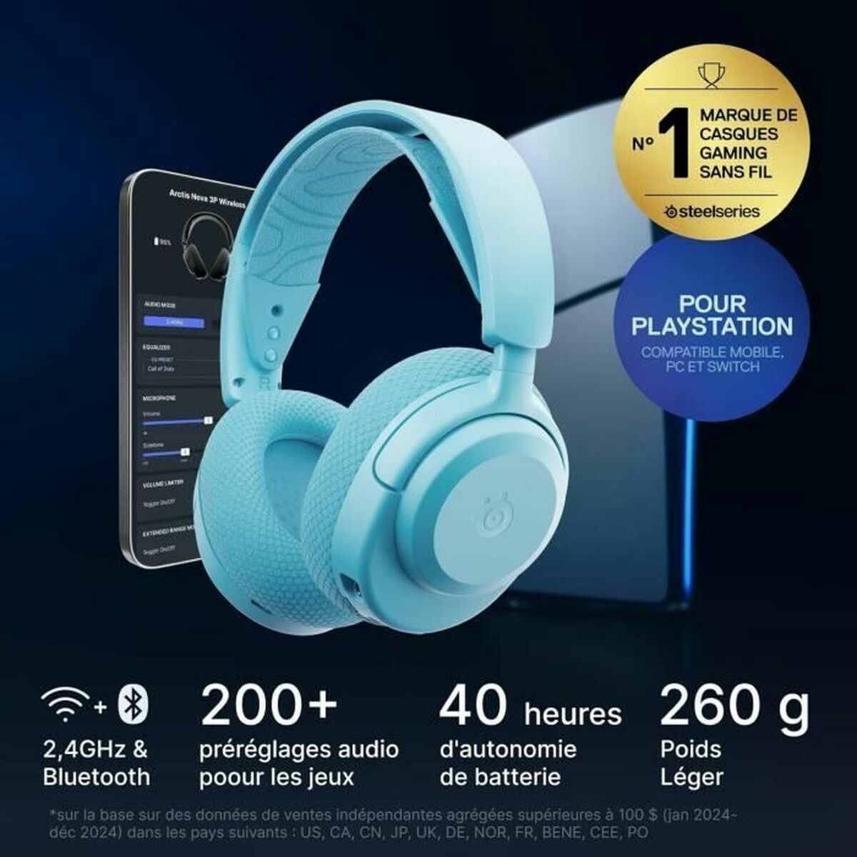 Picture of Headphones SteelSeries Arctis Nova 3PW Water