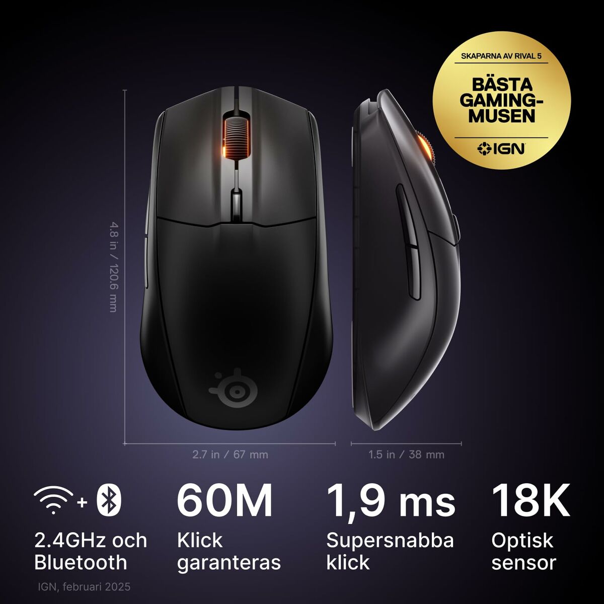 Kép Mouse SteelSeries 62523 Black