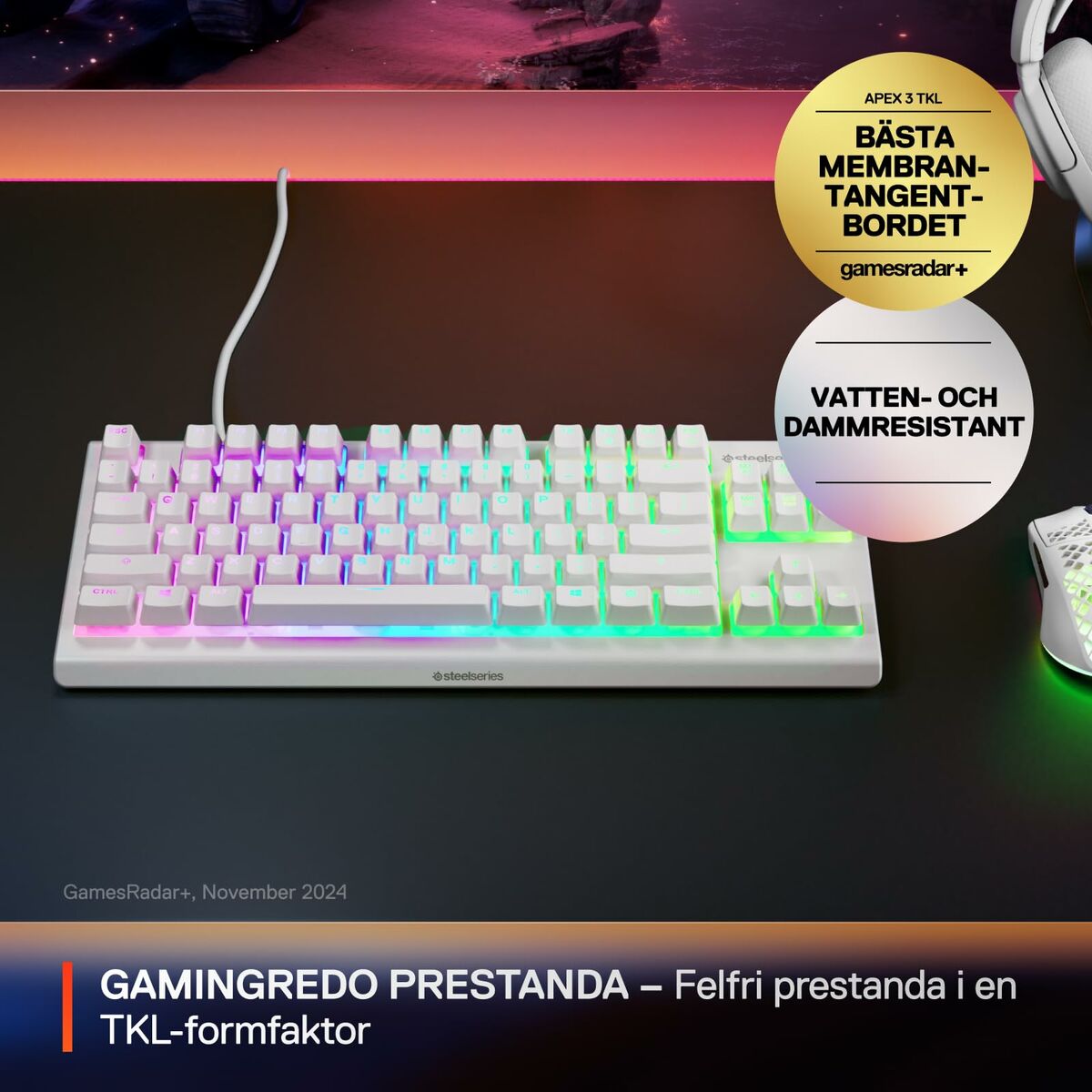 Picture of Keyboard SteelSeries 64819 White