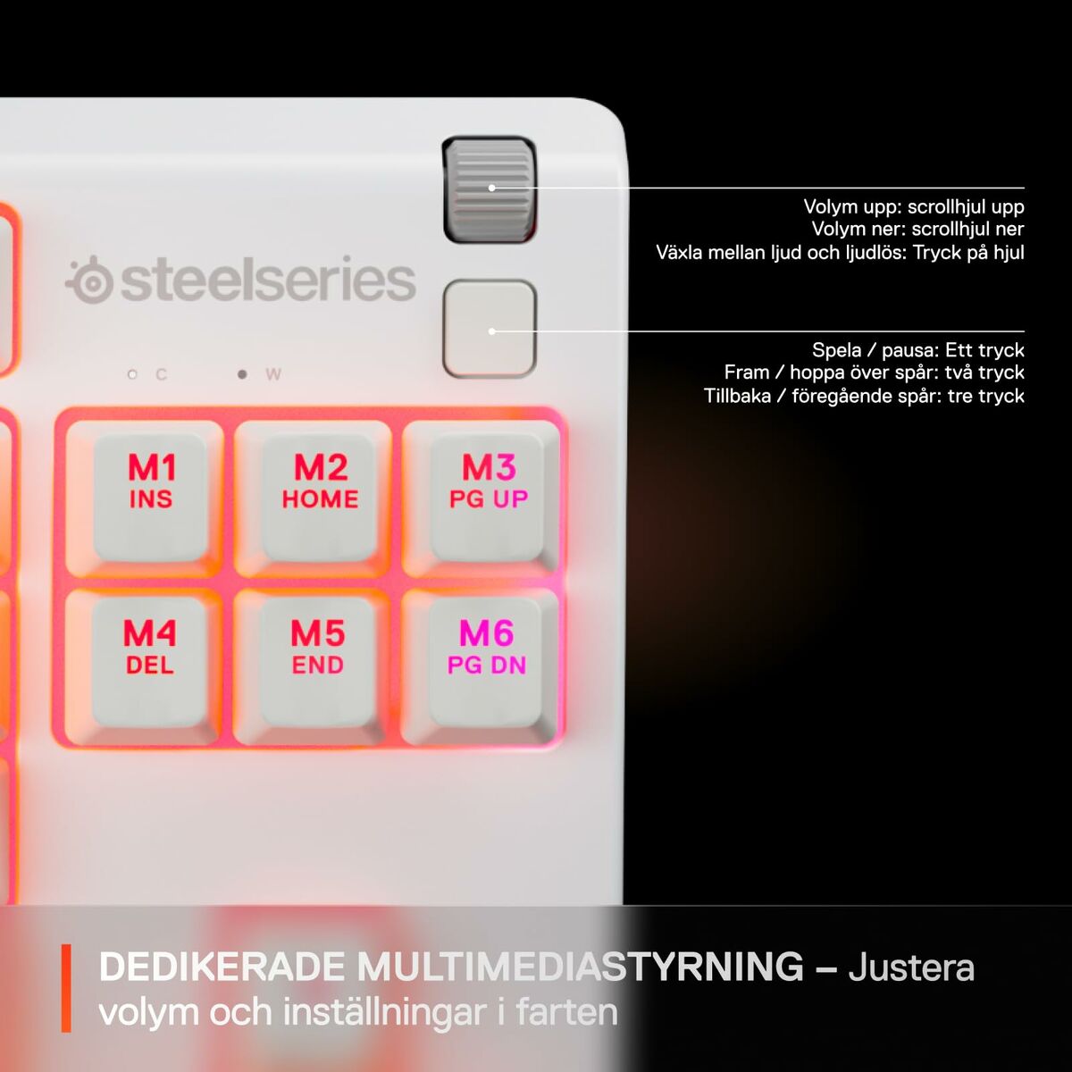 Picture of Keyboard SteelSeries 64819 White