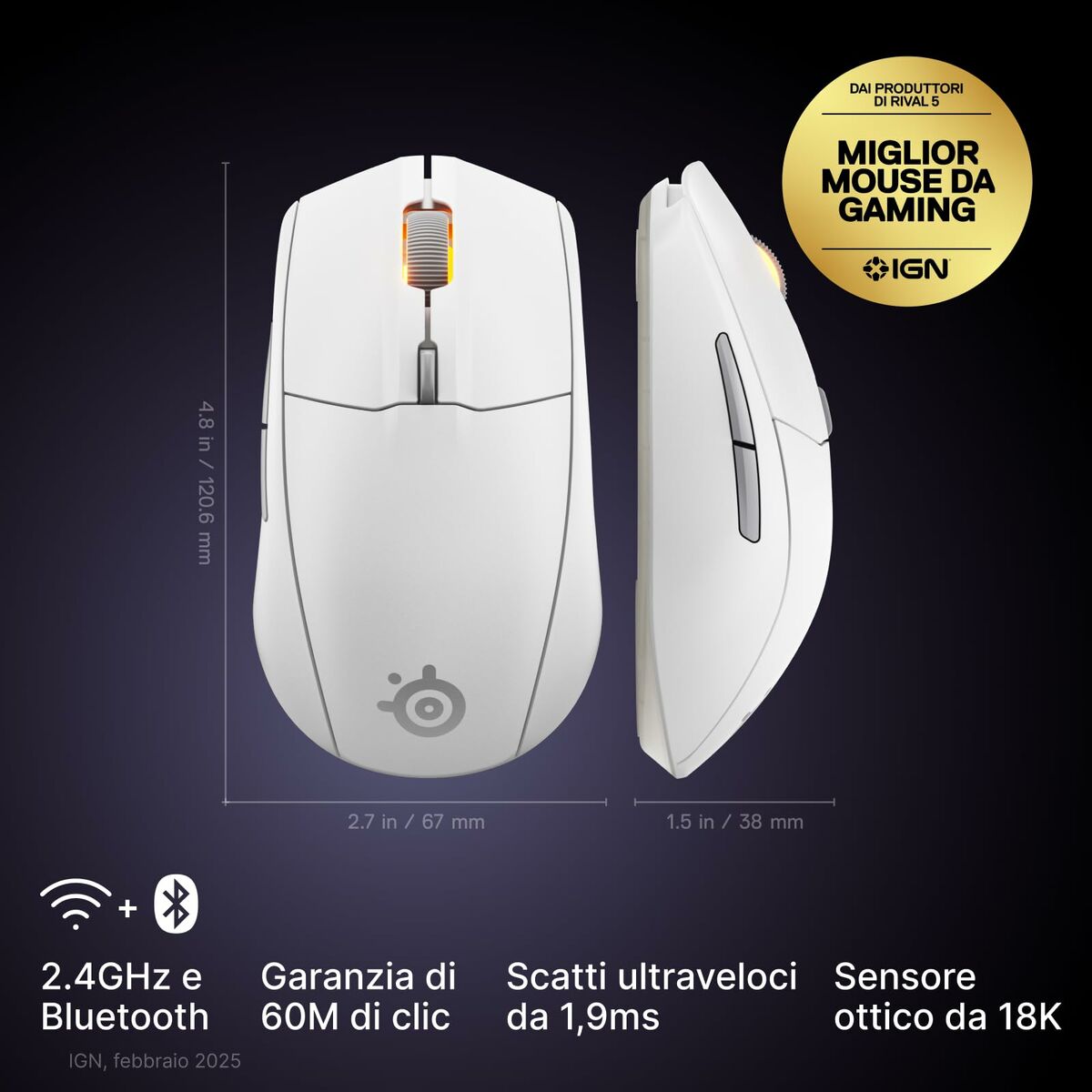 Kép Mouse SteelSeries 62524 White