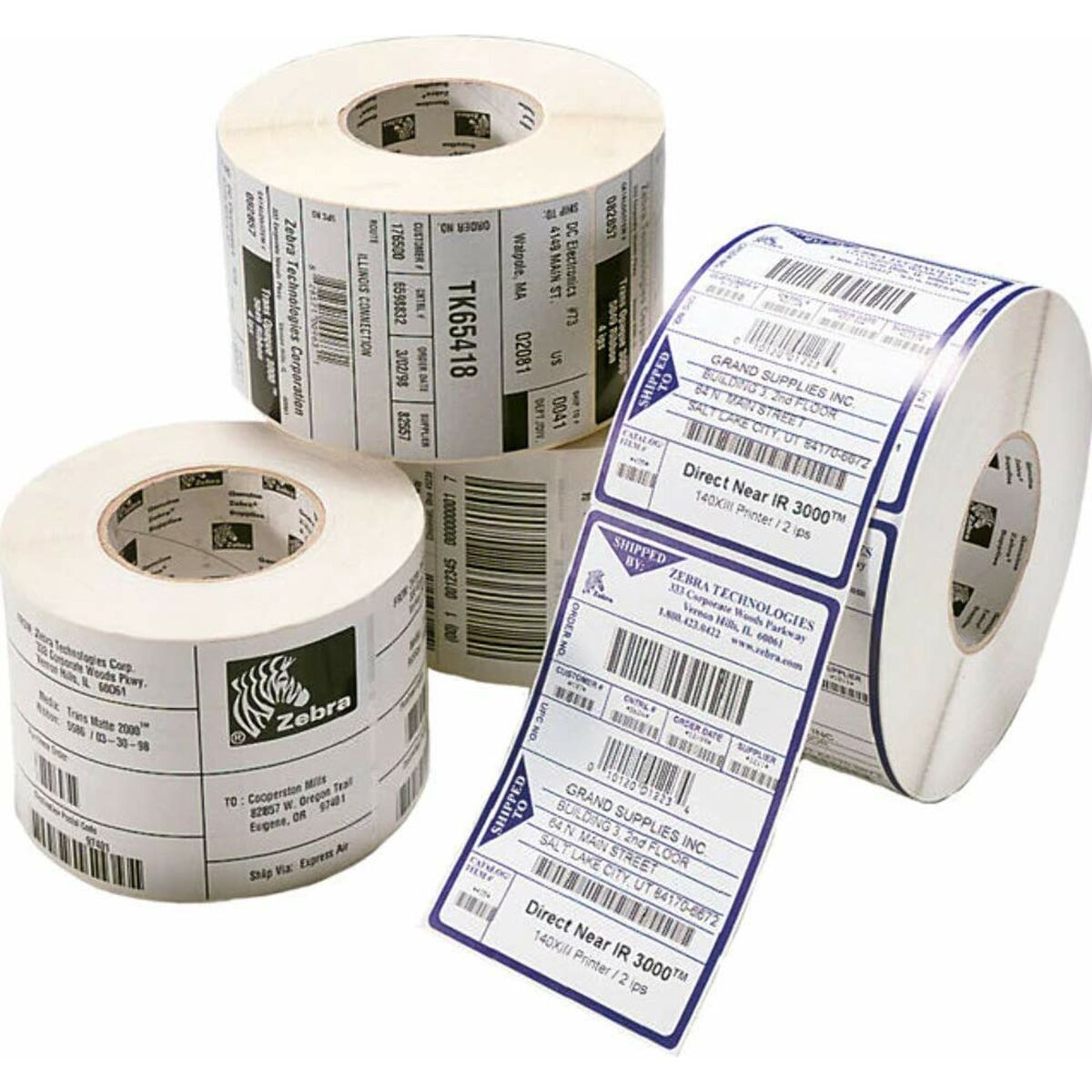 Afbeeldingen van Roll of Labels Zebra 3002908 White