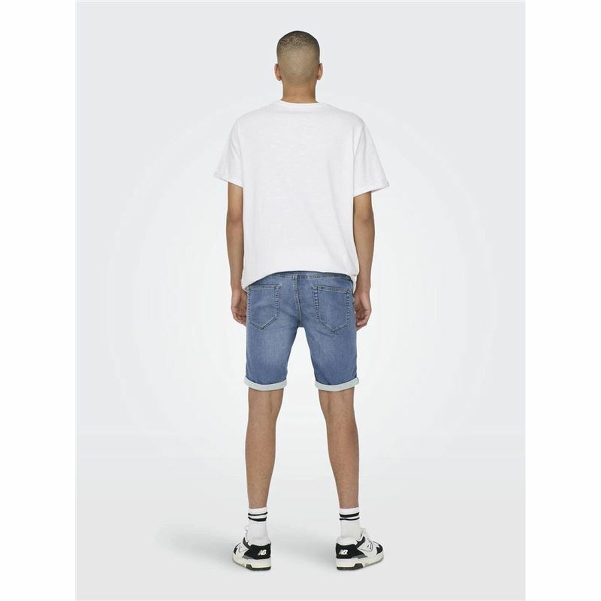 Men’s Denim Shorts Only & Sons Onsply 8584 Blue Denim Blue