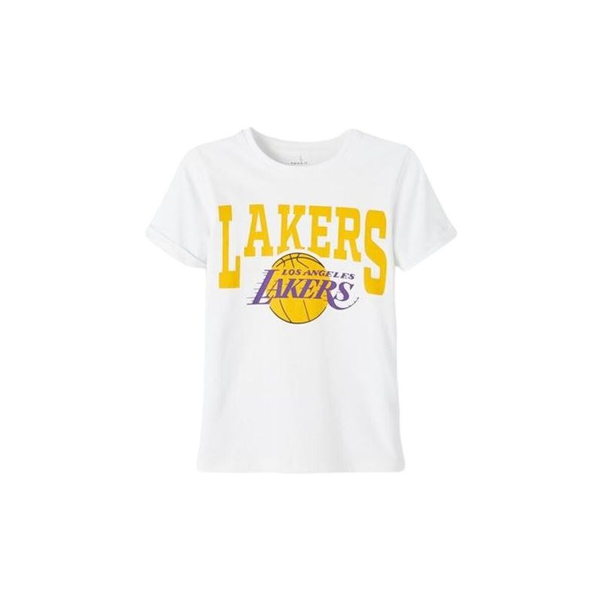 T-Shirt met Korte Mouwen voor kinderen Name It mmads a Box Wit