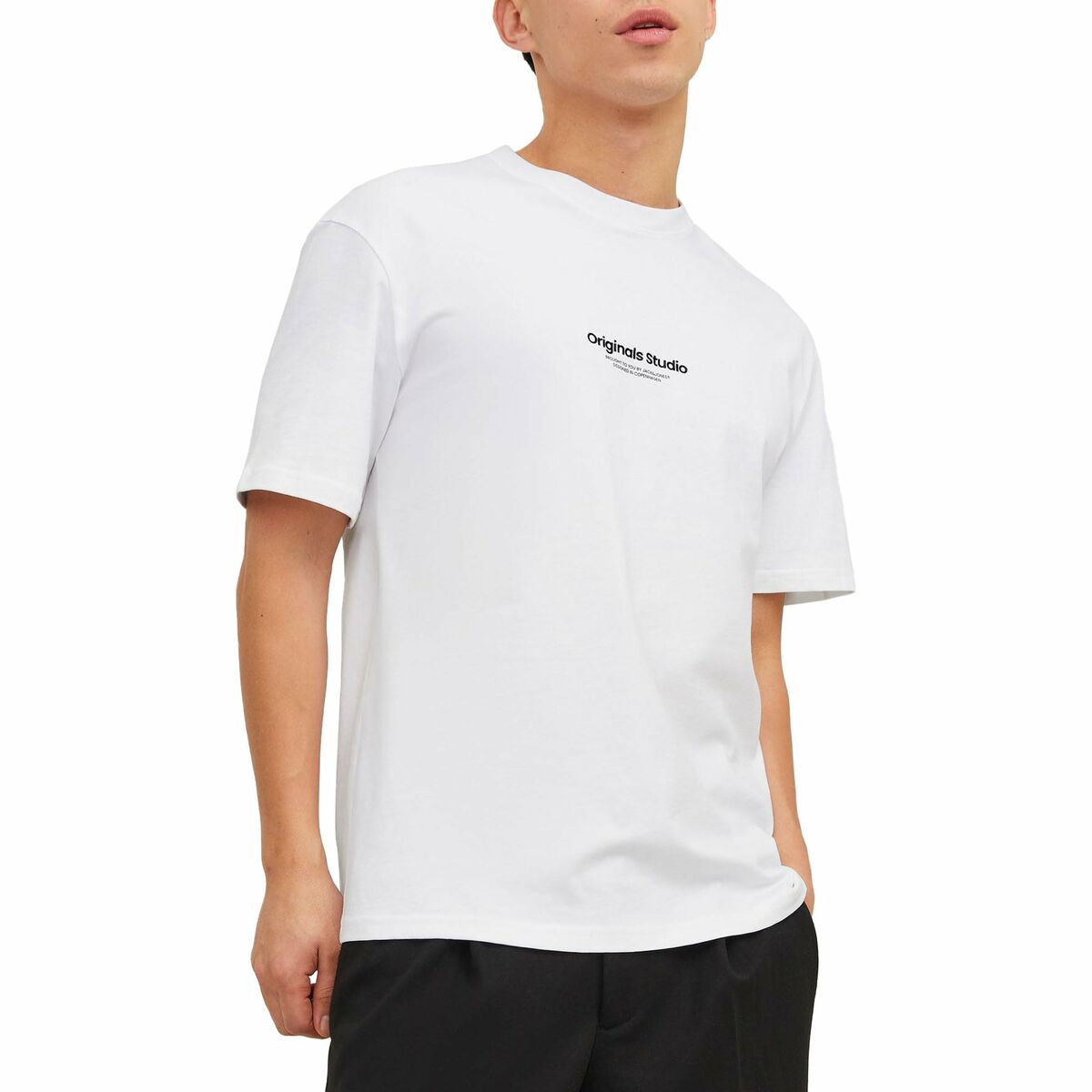 Image secondaire de T-shirt à manches courtes homme Jack & Jones JORVESTERBRO TEE SS 12240121 Blanc