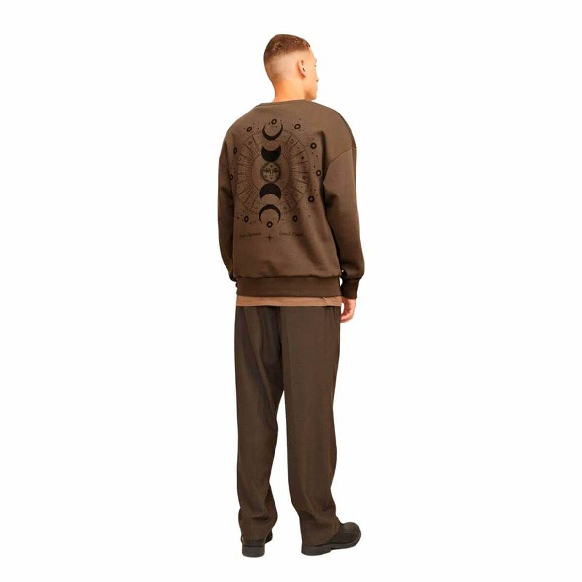 Herensweater zonder Capuchon Jack & Jones Jjmystic Wit Bruin