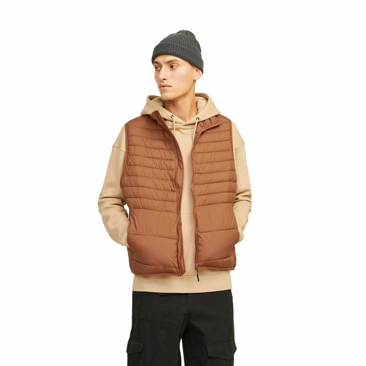 Image secondaire de Gilet de Sport pour Homme Jack & Jones Jjben Square Mocha Bisque