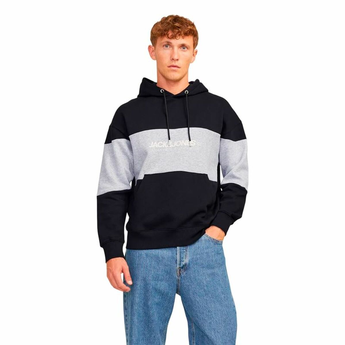 Image secondaire de Sweat à capuche homme Jack & Jones Jjelegacy Blocking Noir L