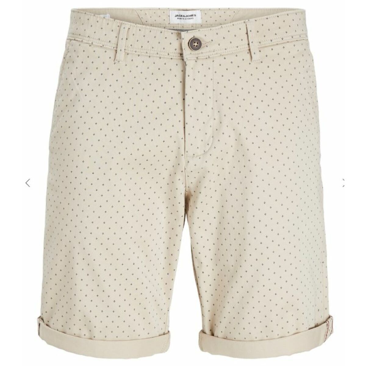 Pantalon court Jack & Jones JPSTBOWIE SHORTS SA PRINTER MID 12230336 Beige
