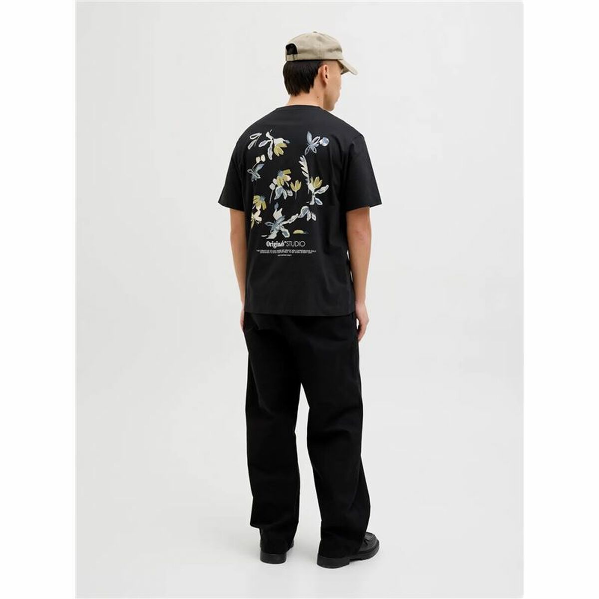 Heren-T-Shirt met Korte Mouwen Jack & Jones Jorvarenna Painted Zwart