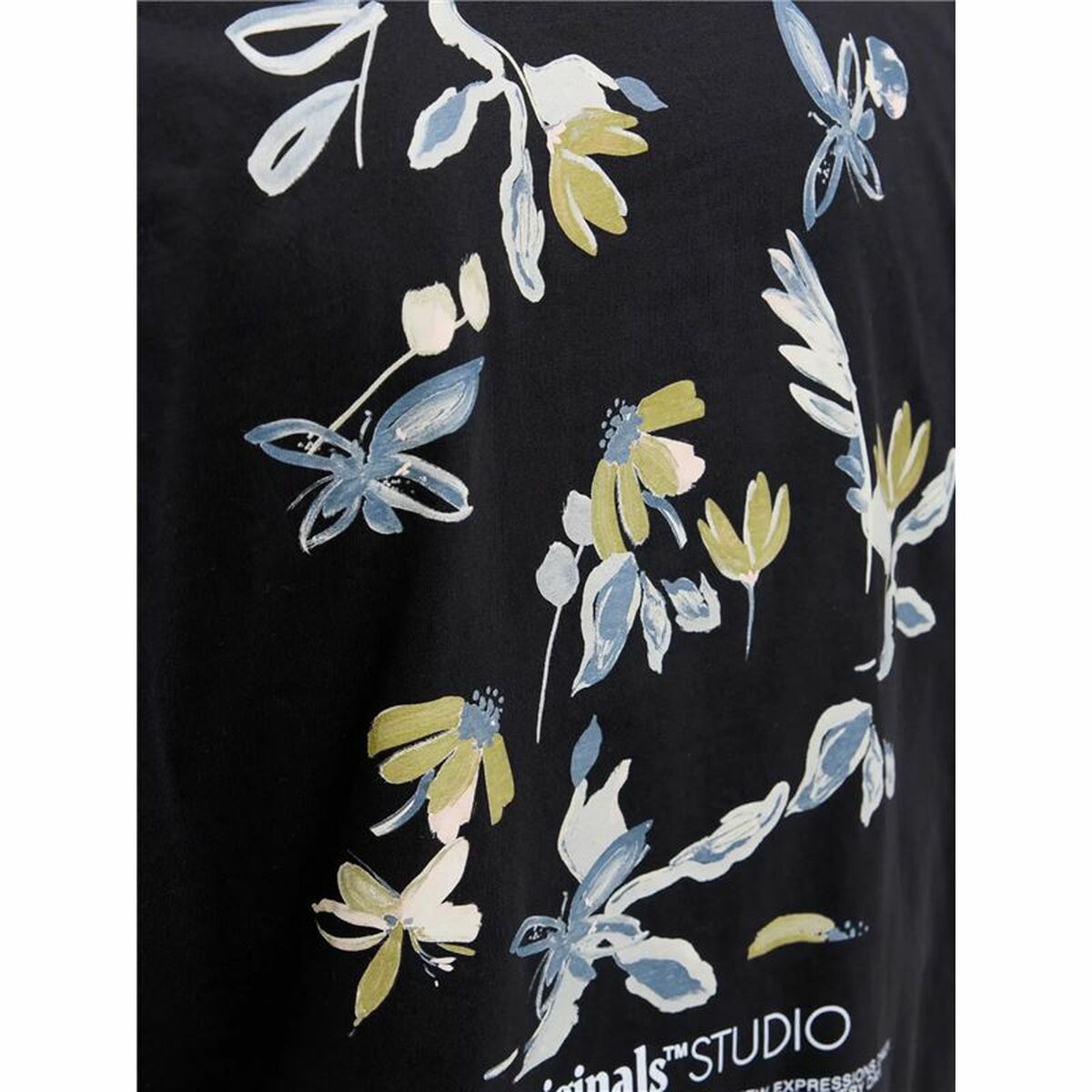 Heren-T-Shirt met Korte Mouwen Jack & Jones Jorvarenna Painted Zwart