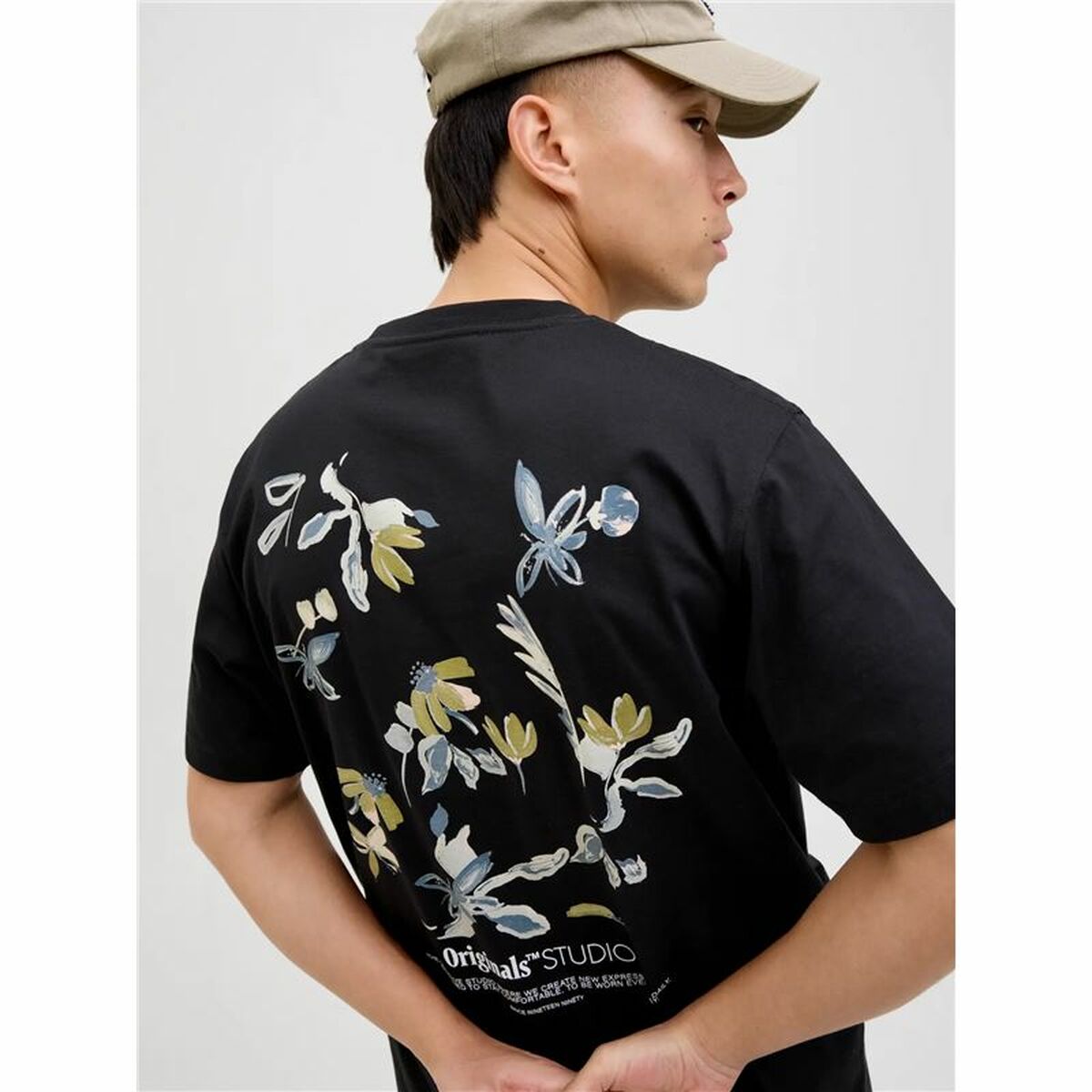 Heren-T-Shirt met Korte Mouwen Jack & Jones Jorvarenna Painted Zwart